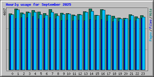 Hourly usage for September 2025