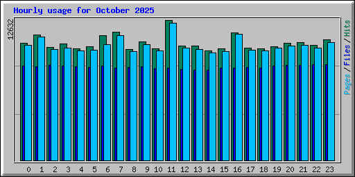 Hourly usage for October 2025