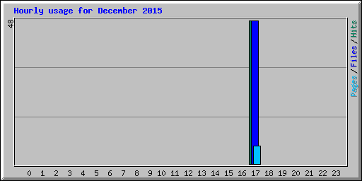 Hourly usage for December 2015
