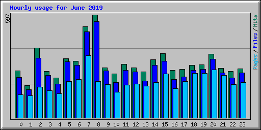 Hourly usage for June 2019