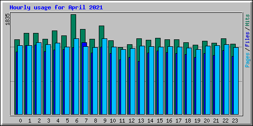 Hourly usage for April 2021