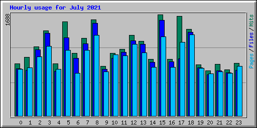 Hourly usage for July 2021