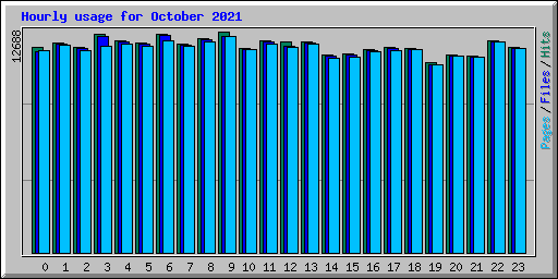 Hourly usage for October 2021