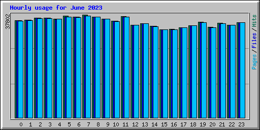 Hourly usage for June 2023