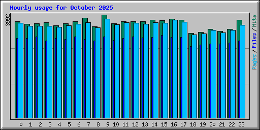 Hourly usage for October 2025