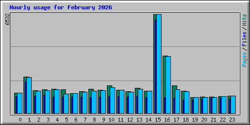 Hourly usage for February 2026