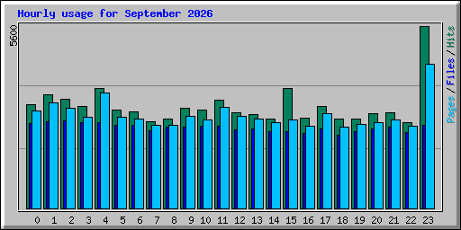 Hourly usage for September 2026